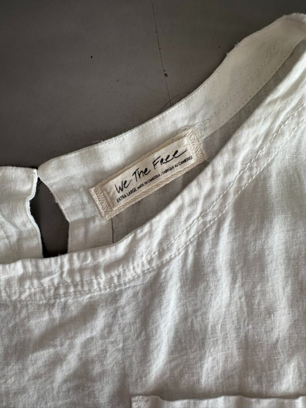 Free People We The Free White Oversized Tunic Top XL Boho Flowy - Picture 10 of 12